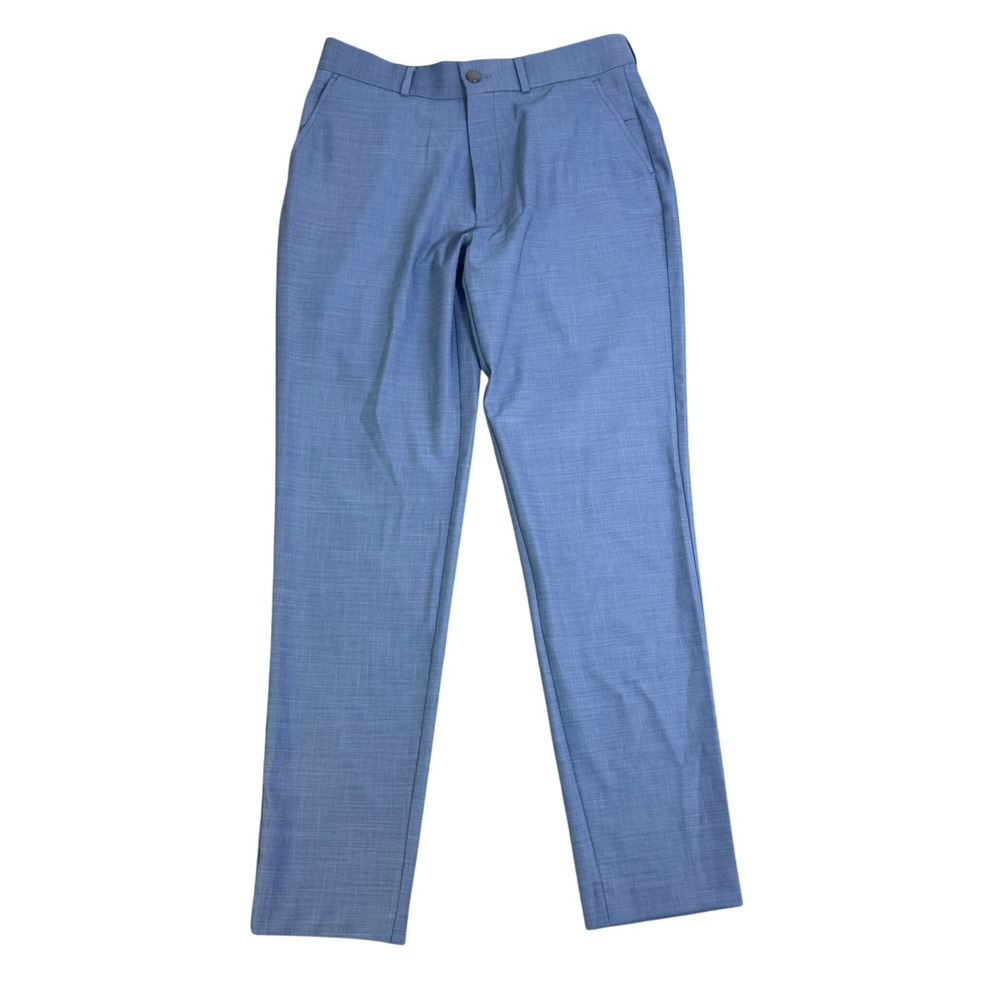State & Liberty Mens Athletic Fit Dress Pants Light Blue Stretch Trousers 32